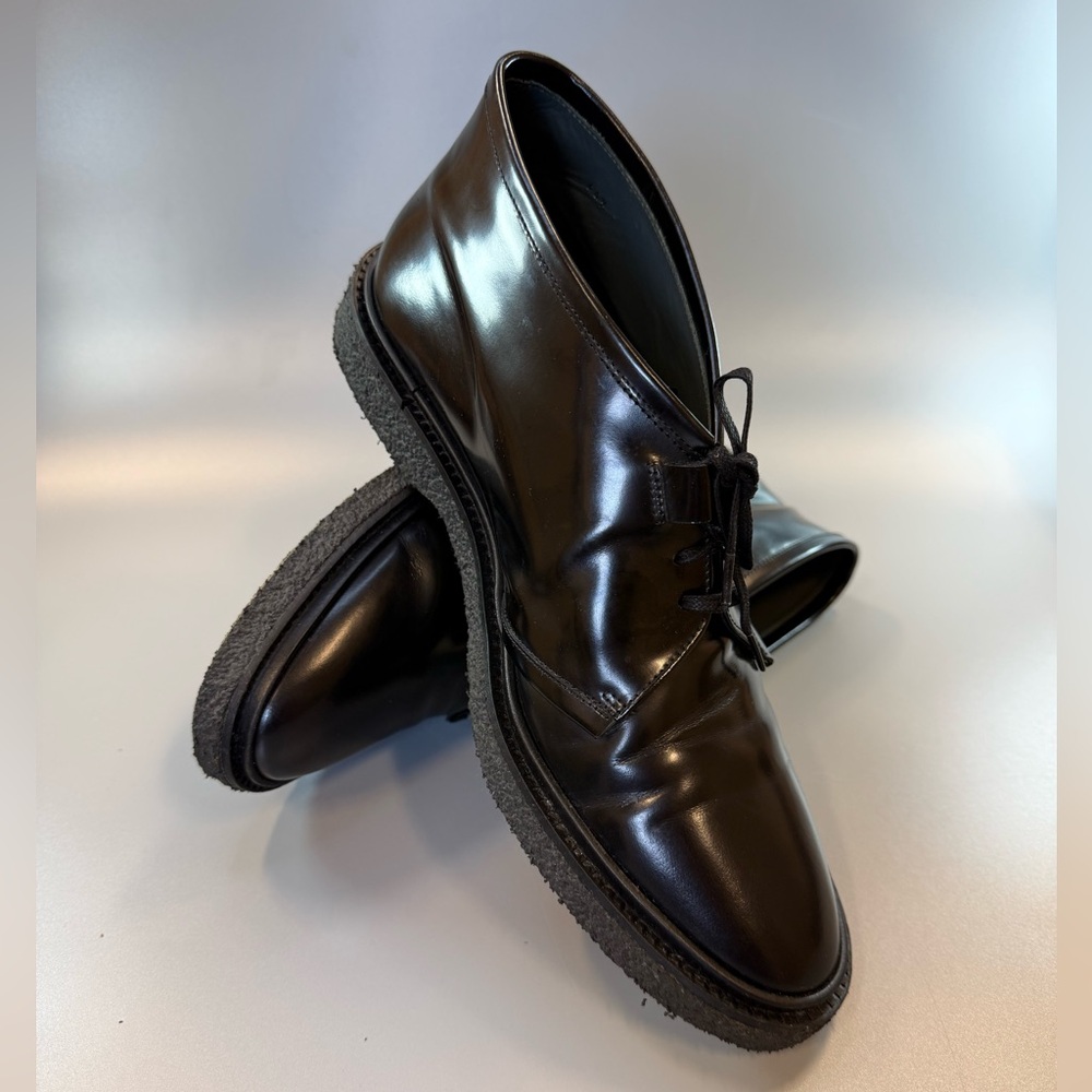 Men’s ADIEU Paris Classic Black Calfskin Lace Up Boots Size 44.5 US 10.5